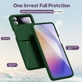 thumbnail image 3 of for Samsung Galaxy Z Flip 4 Phone Case Liquid Silicone, Cute Thin Slim Soft Rubber TPU Plain Smooth Gel Cover for Women Girl Aesthetic, Matte Solid Protective & Shockproof, Dark Forest Green, 3 of 13