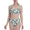 thumbnail image 2 of Picia Flower Women's High Waisted Bikini Scoop Neck Swimsuit Two Pieces Bathing Suit-X-Large, 2 of 8