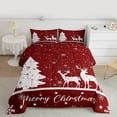 thumbnail image 3 of Homewish Dreamy Moose Reindeer Bedding Comforter Set for Kid, Magic Christmas Tree Twin Comforter Sets, Happy New Year Reversible Bedding Set, Breathable Home Decor, 2-Piece, 3 of 9