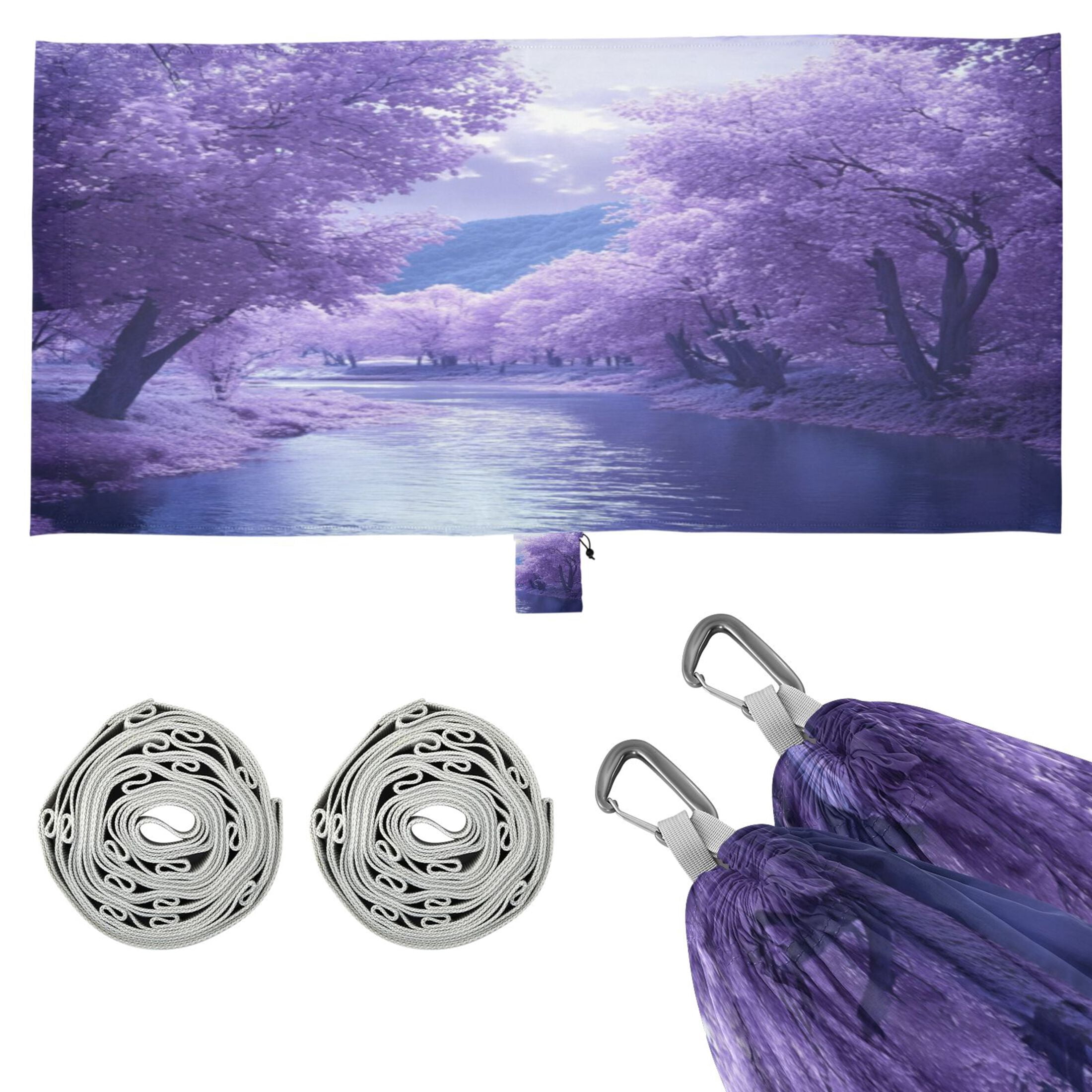 Hammock Camping Hammock Nylon Portable Hammock Travel Camping Hammock Purple River Picture
