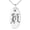 Rose, variant on Stainless Steel Letter M Initial Floral Monogram Engraved Small Oval Charm Pendant Necklace