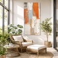 thumbnail image 6 of Canvas Wall Art, Burnt Orange Framed Canvas Prints for Living Room Hallway, Modern Geometric Grey Oil Painting Abstract Gallery Wrapped Wall Decor for Home Office, Gifts, 30"x60" Ship Next Day, 6 of 9