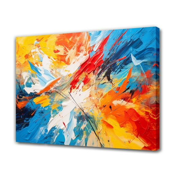 colorful modern abstract artwork painting Poster Decorative Painting Canvas Wall Art Living Room Posters Bedroom Painting,Frame-style,08x12inch(20x30cm)