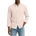 thumbnail image 4 of jjayotai Men's Shirt Long Sleeve Button down Casual Shirts Untucked Dress Shirts Beach Vacation Fall Tops, 4 of 6