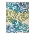 thumbnail image 2 of World Rug Gallery Floral Leaves Flatweave Indoor/Outdoor Area Rug - BLUE 5' X 7', 2 of 9
