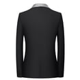 thumbnail image 6 of Mens Blazers Slim Fit Business Casual Men Suit Sport Coat with Contrast Inner One Button Travel Blazer Lightweight Dress Suit Jacket Size 3XL Silver, 6 of 9
