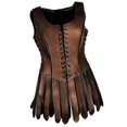 thumbnail image 3 of Chaleco medieval sin mangas vestido traje de caballero accesorio decoraciones remaches de metal Marron oscuro jinwen Armadura de pecho medieval, 3 of 8