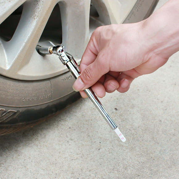ESSSUT Pencil Tire Pressure Gauge , Tire Gauges For Tire Pressure, Tire Pressure Gauge,, Stainless Steel Body, Measurements For Cars, Bikes, Vehicles Silver Free Size