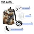 thumbnail image 4 of Lsque American Wildlife Deer Forest Pattern Canvas Daypack, Durable Backpack, High-quality Versatile Backpack,Vintage Compact Backpack-Small, 4 of 6