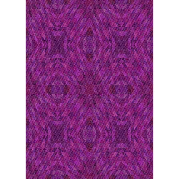 Ahgly Company Machine Washable Indoor Rectangle Transitional Medium Violet Red Pink Area Rugs, 8' x 10'