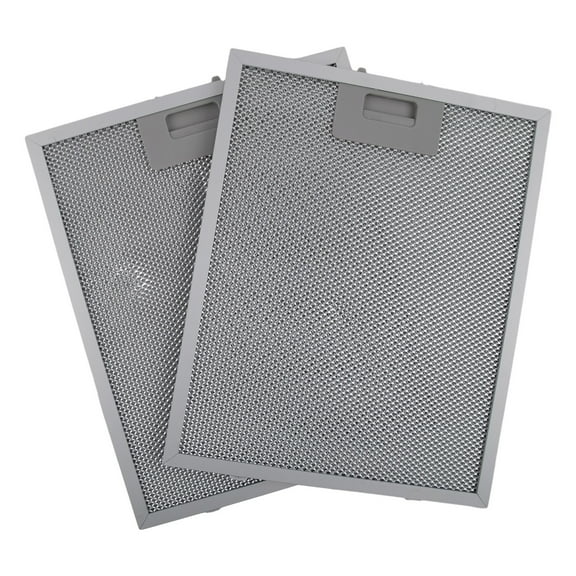 CHENGSI for Cooker Hood Filters 2-Pack Metal Mesh Extractor Vent Filter 320x260mm 5-Layer Aluminum Grease Trap for Range Hood Ventilation System Replacement Parts Silver