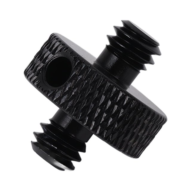1/4in Camera Screw Adapter Mount, Camera Screw Adapter 3.5mm Round Hole Clear Aluminum Alloy For Camera Cage Black,Silver