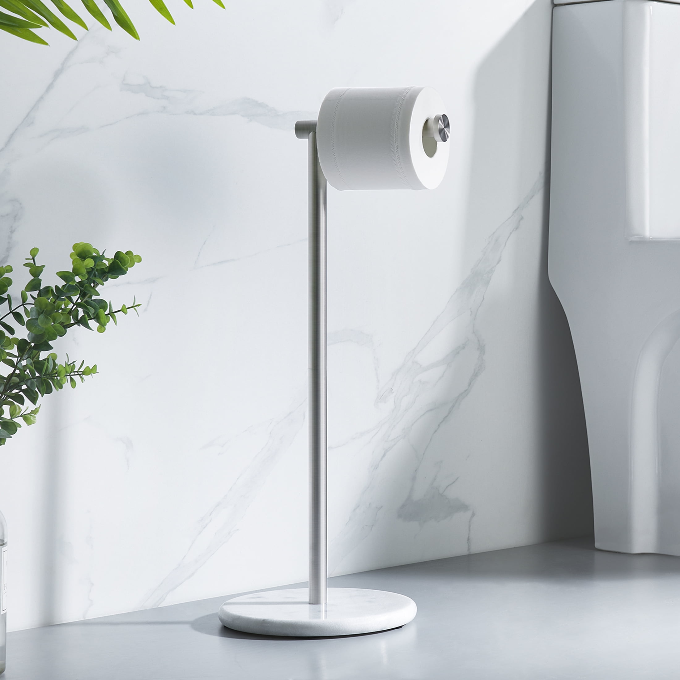 KES Toilet Paper Holder Brushed 304 Stainless Steel Freestanding Toilet