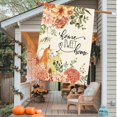 thumbnail image 3 of Fall Dahlia Sweet Home Welcome Garden Flag 28 x 40 Inch Double Sided Autumn Thanksgiving Pumpkin Burlap Large Yard House Flag Farmhouse Seasonal Holiday Patio Outdoor Outside Decoration, 3 of 6