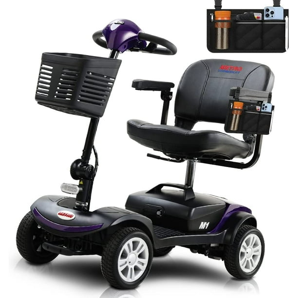 Powered Mobility Scooter with Side Bag for Seniors and Adults