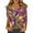Purple #9, variant on Dresfit Women's Mardi Gras Shirts 3/4 Sleeve V Neck Party Tunic Top 2026 Carnival Mask Printed Graphic Holiday T-Shirt Plus Size Parade Blouse Purple 2XL