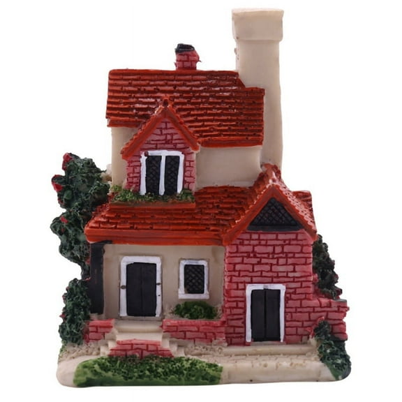 Cute Mini Resin House Miniature Fairy Garden Landscape Home Decoration Crafts 4 Styles Color Random