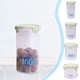 thumbnail image 1 of Frascos de Plástico Redondos Graduados con Tapa (4 Unidades) | Sellado Hermético para Refrigerios, Granos, Productos de Repostería y Yogur | Juego de Botes de Cocina Verde Claro | Apto para Alimentos, 1 of 6