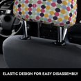 thumbnail image 4 of Kdxio Polka Dot Pattern Print 2 Piece Car Head Rest Covers Set Auto Front/Rear Seats Headrest Cover Universal Fit Most Cars,Sedan, SUV, 4 of 9