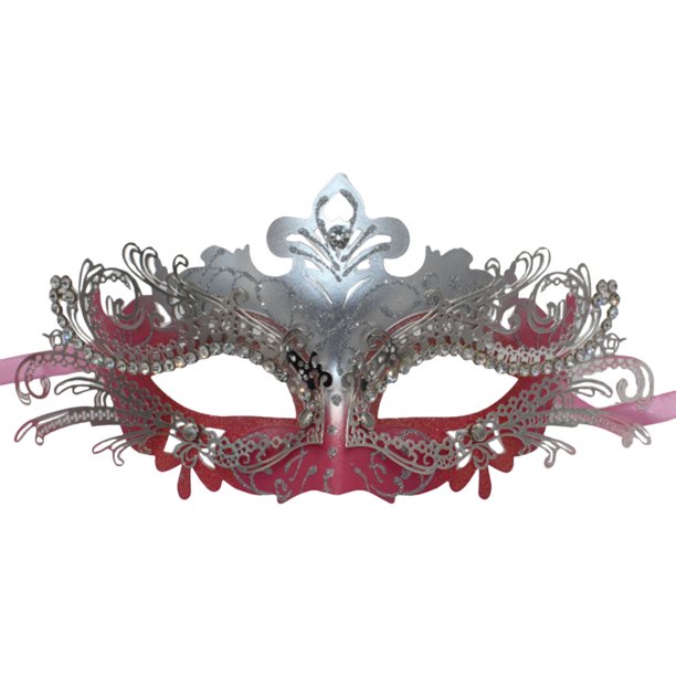 Mascarada para hombre y mujer con cadena de diamantes de imitación Decoración de Carnaval Adecuado para el traje del partido