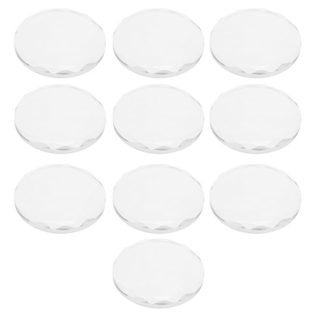 10 Uds. Soporte para pallet de pegamento adhesivo para pestañas de vidrio redondo para extensión de pestañas transparente