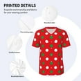 thumbnail image 4 of Daiia White and Green Polka Dot Mens Baseball Jersey Button Down Shirts Short Sleeve Sports Uniforms-XX-Large, 4 of 9