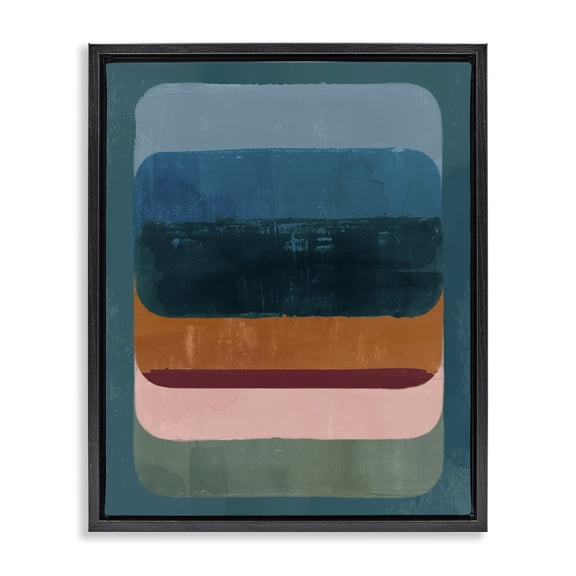 Stupell Industries Modern Southwestern Inspired Pattern Black Floating Frame Canvas Art, 17 x 21, by Victoria Barnes