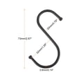 thumbnail image 2 of Uxcell 410 Stainless Steel S Hooks 2.87" Long Hanger Black 4Pack, 2 of 6