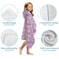 thumbnail image 7 of Pink Unicorn Rainbow Cloud Pattern Hooded Bath Towel，50"x30" for Ages 3 To 12 Kids, Quick Dry Lightweight Soft Microfiber Hood Beach Towel Cover Up for Kids, 7 of 7