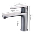 thumbnail image 2 of Chrome Bathroom Faucet Single Handle One Hole Bathroom Sink Faucet Lavatory Faucet, 2 of 7