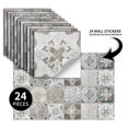 thumbnail image 4 of Peel and Stick Tile Backsplash - 24 Sheet 6x6 iInch Waterproof Textured Vinyl Decals Tile Sticker - Self Adhesive Removable Wallpaper for Kitchen Bathroom Furniture Staircase Countertops Home Decor, 4 of 9