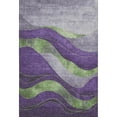 thumbnail image 2 of Addison Rugs Mayfield Premium Machine Washable Transitional Swirls Purple Rectangle Rug, 3' x 5', 2 of 7