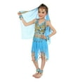thumbnail image 3 of EDFBUYKRS Cute Outfits for Girls Dance Childrens Dance Show Belly Dance Sequin Mesh Set for Dance Parties Girls Western Outfit, 3 of 3