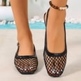 thumbnail image 6 of Lenago Mesh Ballet Flats for Women Adjustable Strap Mary Jane Flats Casual Office Shoes Trendy Summer Fashion Dressy Ballerina Flat Shoes for Dressy Black Size-5.5, 6 of 9