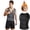 Gray, variant on Men Neoprene Sauna Suit, Zipper Waist Trainer Vest, Tank Top Trimmer Body Shaper with Adjustable Two Belts