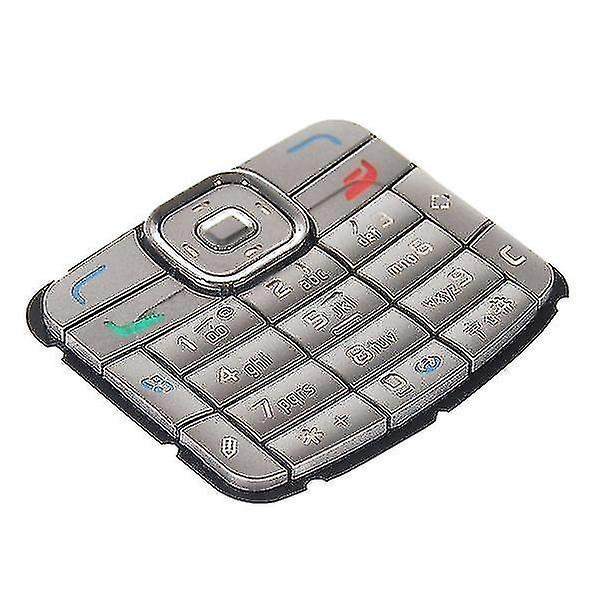 Teclados de teléfono móvil carcasa con botones de menú/teclas de prensa para Nokia N70 (plata) Afortunado Sencillez