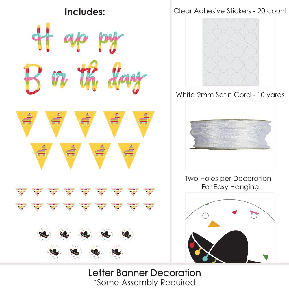 Party Decor and Event Decorations for Kids and Adults Ecofriendly Fun Birthday Party Supplies Reusable MINXICAI Happy Birthday Banner with LED Sign Lights Banner and Triangle Flag Banner