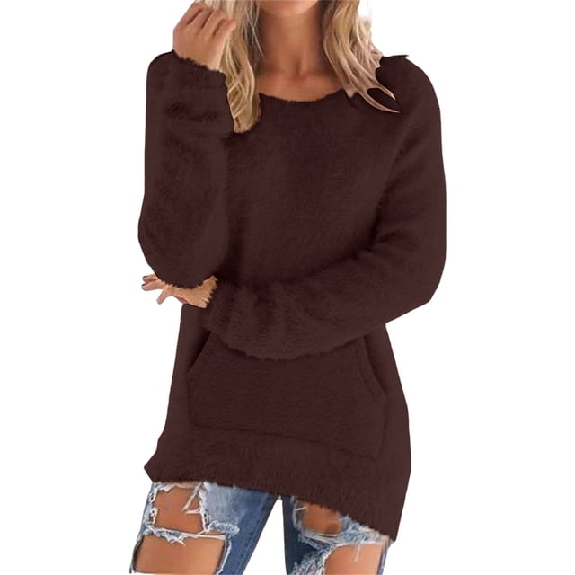 Chandail pour Femmes Chandail Décontracté à Manches Longues Chandail-Over Blouse, Chandail pour Femmes P