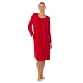 thumbnail image 4 of Aria Women’s Knit Velour Long Sleeve Square Neck Nightgown with Pockets, Sizes XS-5X, 4 of 6