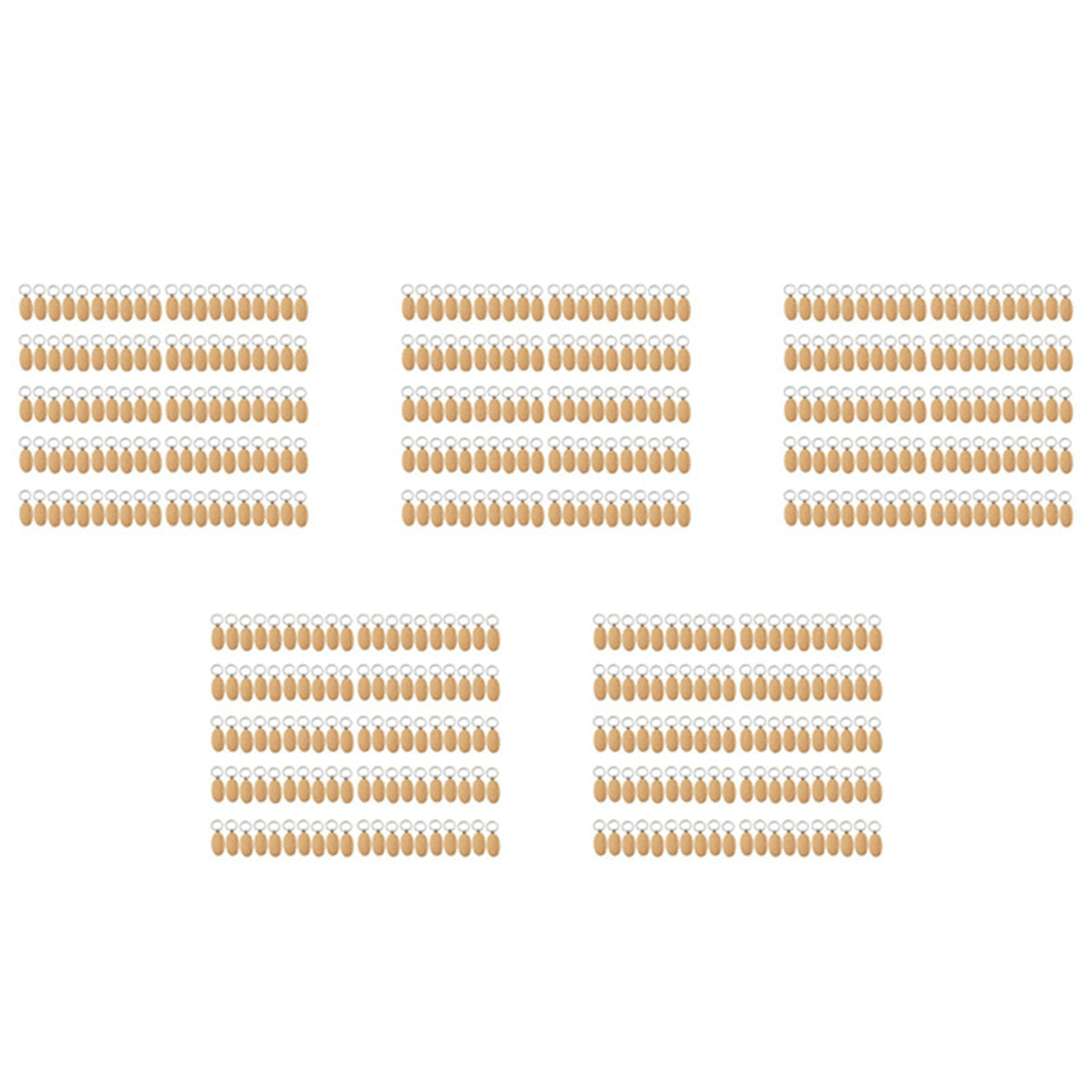 500Pcs Blank Oval Ellipse Wooden Key Chain DIY Promotion Keychain Pendant Keyring Tags Promotional Gifts