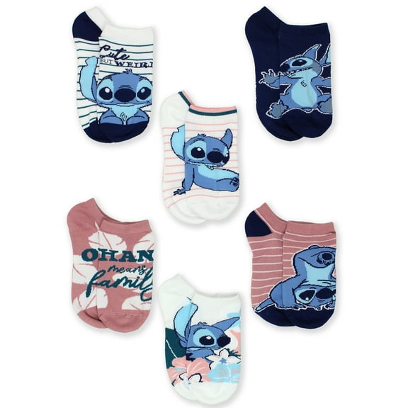 Disney Lilo & Stitch Kids Adults 6 pack Socks Set LO187XNSZA