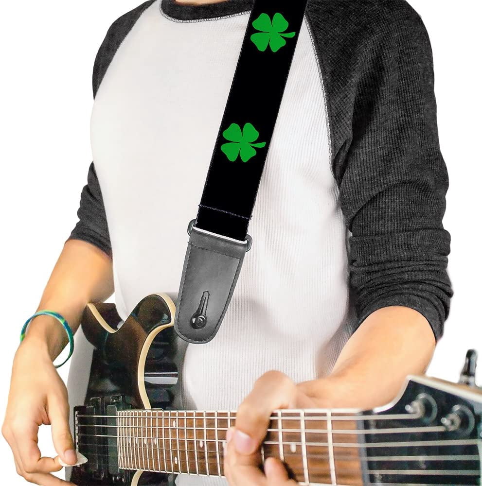 Buckle-Down Guitar Strap, St Pats Black Green, 2 Inches Wide