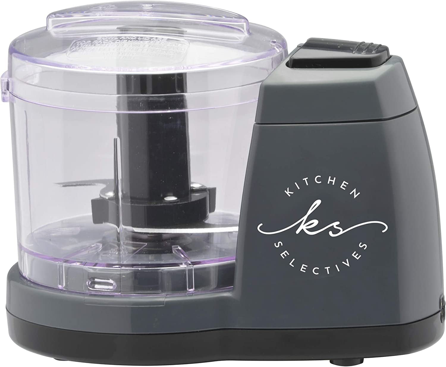 Kitchen Selectives Mini Chopper - Electric Chopper & Cutter for Vegetables & More - Reliable Kitchen Appliance - Mini Food Processor for Onions, Parsley & More - 1 1/2-Cup, Dark Gray