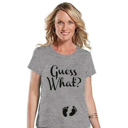 Custom Party Shop Women's Guess What Pregnancy Announcement T-shirt - (Best Friend Pregnancy Announcement)