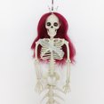 thumbnail image 4 of Calavera Sirena Terror Adorno Hueso Flexible Esqueleto Halloween Con Color Articulaciones Móviles La Casa Encantada Rojo, 4 of 9