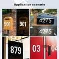 thumbnail image 3 of Mdesiwst 5 Sheets 2/3/4-Inch Reflective Mailbox Number Sticker 0 to 9 Waterproof Die-cut Self Adhesive Vinyl Modern House Number Decal Window Door Decoration, 3 of 6