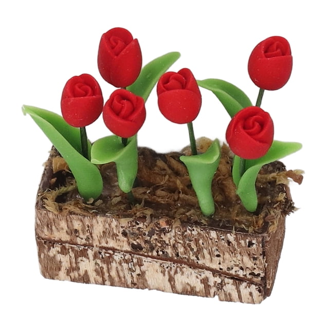 Decoración de jardín Jadeshay adorno de flores de tulipanes artificiales