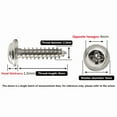thumbnail image 2 of 304 stainless steel round head with pad nickel plated self tapping screw M2.3X8(100pcs), 2 of 4