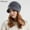 dark grey, variant on Keep Warm Women Girl Thickened Short Brim Soft Plush Fleece Lined Bonnet Beanies Knitted Hat Ear Protection GREEN