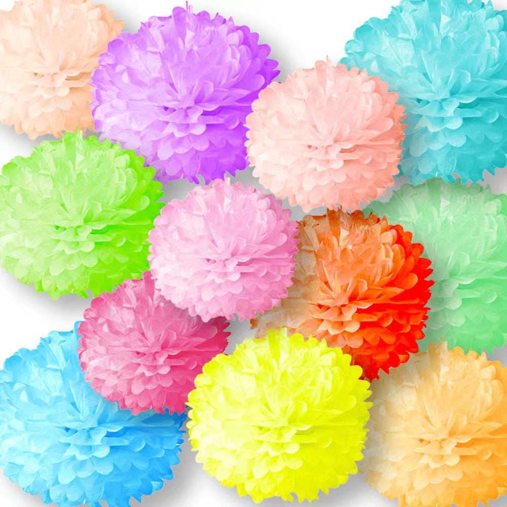 24'' 6 Pack/Set Large Tissue Paper Flowers Handcrafted Giant Paper